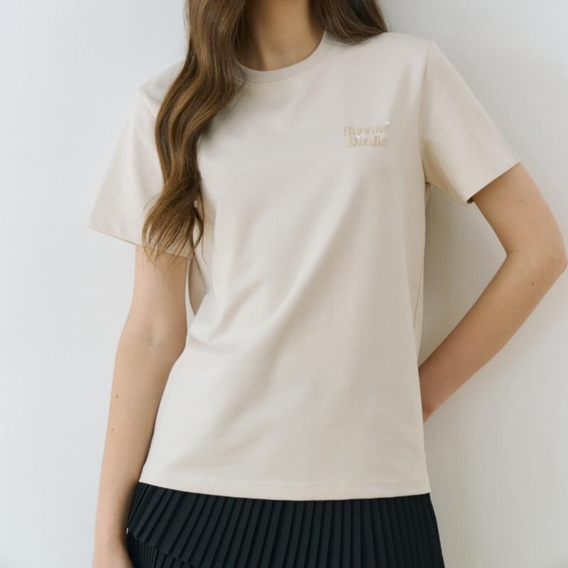 Goxo Round T shirT Span Cream Give Me Buddy