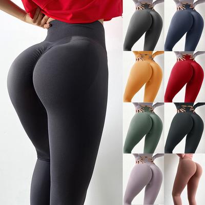 Леггинсы с высокой талией, женская одежда для фитнеса и тренировок, одежда для спортзала, леггинсы пуш-ап, бесшовные штаны для йоги с подтяжкой ягодиц