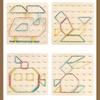 Montessori Kids DIY Puzzle Creative Toy Geometry Graphics Rubber Nail Boards with Cards Math Educational Toys for Children