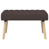 Channel Upholstered Bench Dark Brown 80 x 40 x 46 cm Fabric