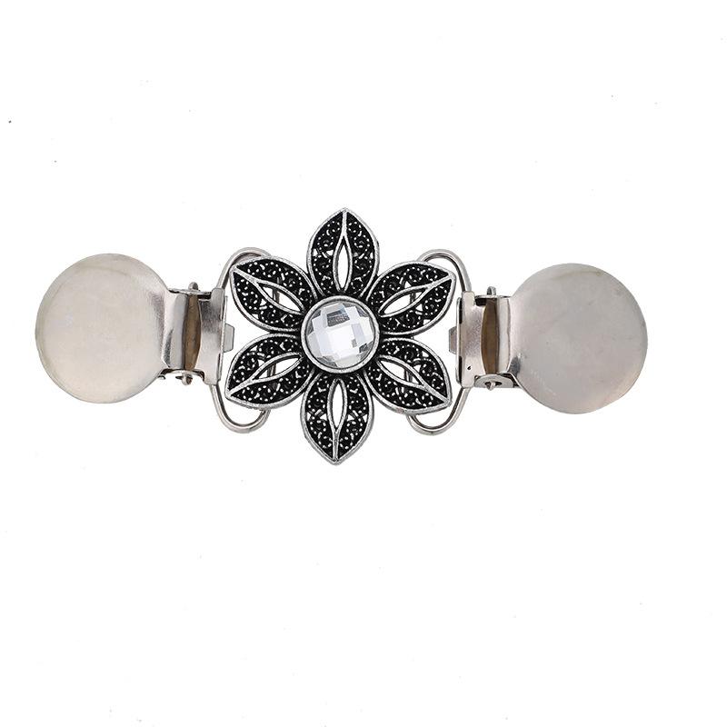 Модные металлические зажимы для одежды Классические цветочные маленькие зажимы Зажим-держатель для женского свитера, шали