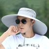 Nylon Folding Bucket Hat Wide Brim Hiking Cap Fashion Mesh Fisherman Hat Unisex