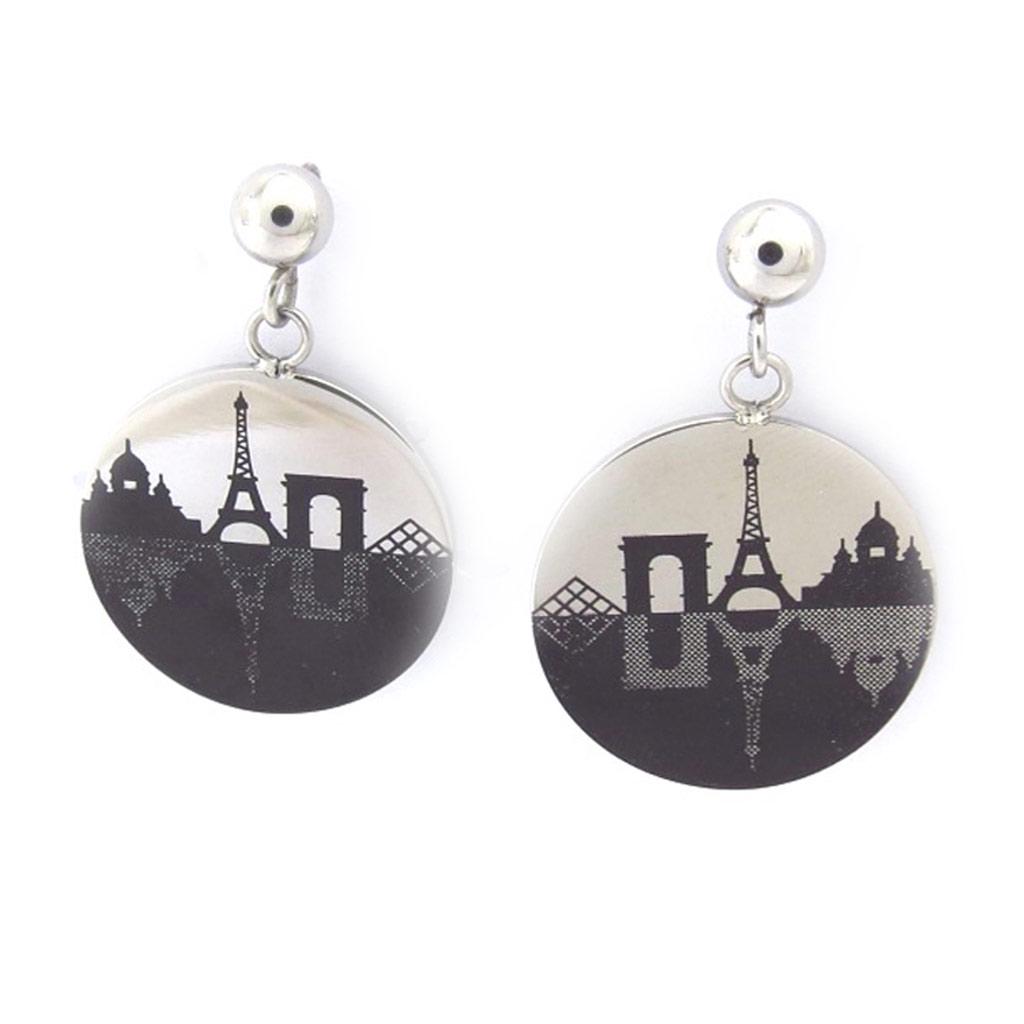 Les Trésors De Lily [K2429] - Ruthenium 'Paris' Steel Buckles - 18 Mm