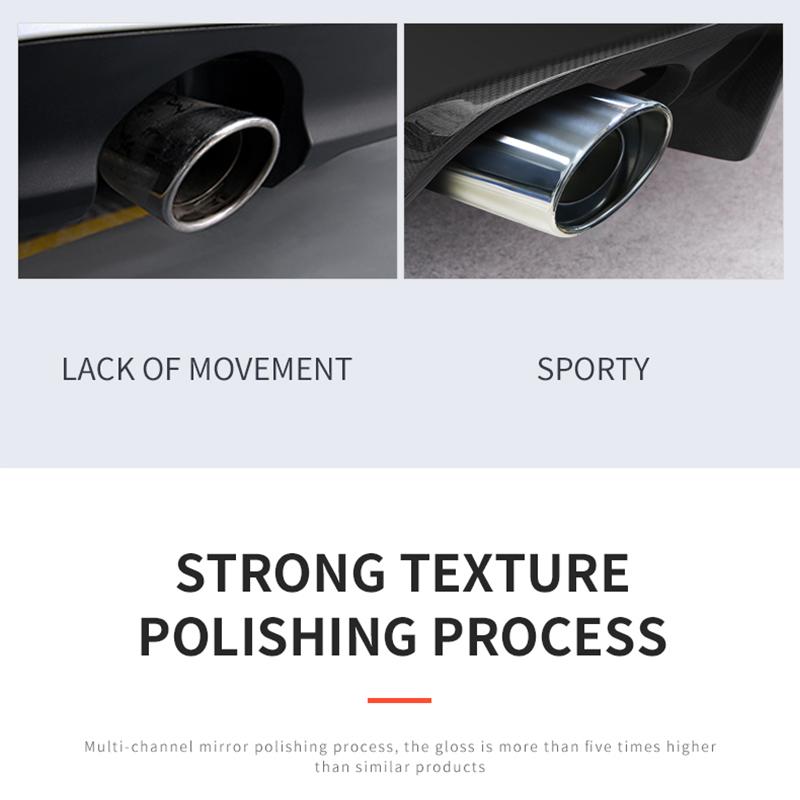 Глушитель выхлопной системы автомобиля, серебристый, черный, жженый, синий, красочный наконечник глушителя, труба из нержавеющей стали, серебристый задний хвост