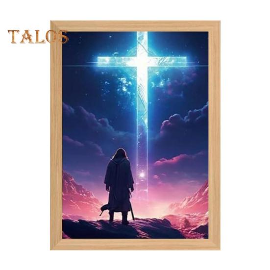 Иисус лампа светодиодная рамка Христос свет мягкий свет затемняемая картина Иисус ночник освещенный церковный светильник декор