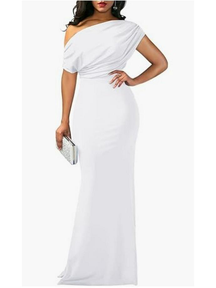 Spring 2024 Women's Off-Shoulder Sleeveless Bodycon Formal Dress