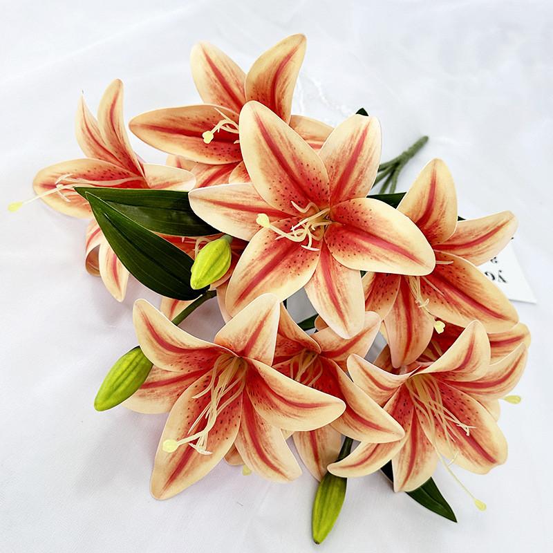 Искусственный цветок Лилия Lilium Brownii Var Viridulum, Репродукция с 3D-печатью, Для дизайна интерьера и в качестве подарка
