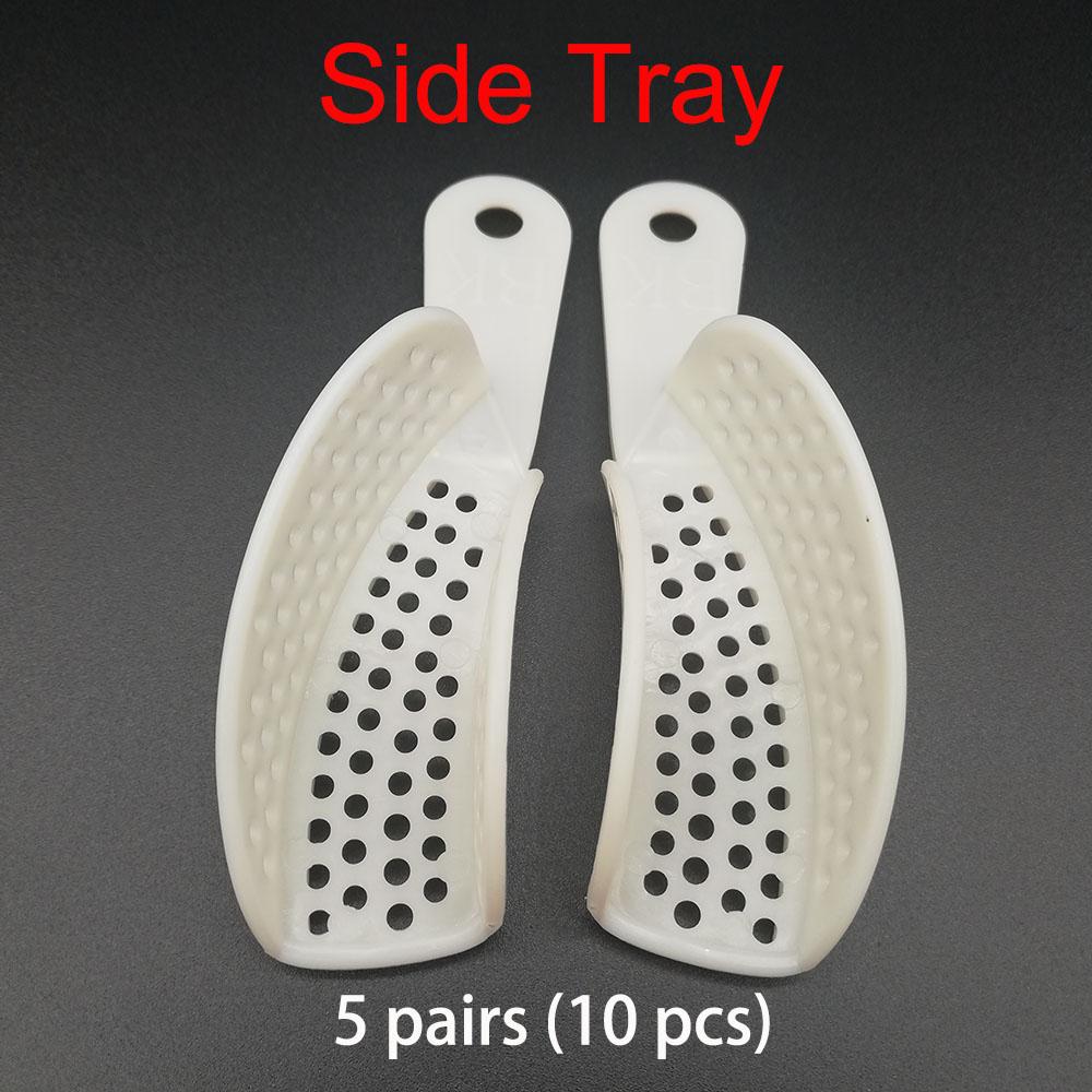 10Pcs Dental Impression Plastic Trays Without Mesh Dentist Tools Teeth Holder Trays Dentistry Lab Material