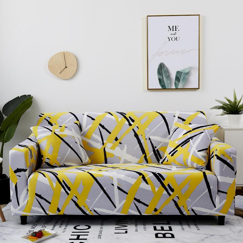 S-emiga чехлы для диванов с цветочным принтом для гостиной эластичный чехол для секционных угловых диванов 1/2/3/4-местный