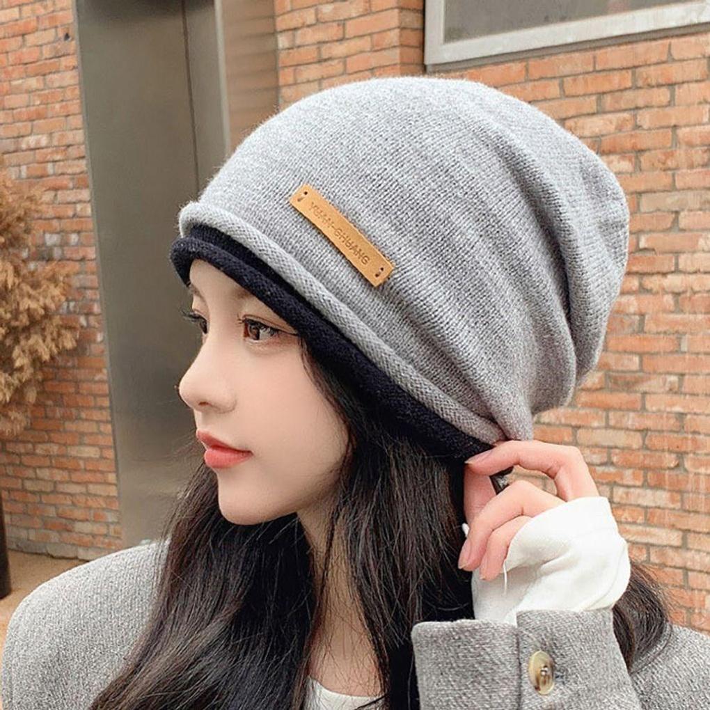 Повседневная многослойная вязаная шапка-бини для выхода в свет