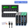 8slot LCD Smart 1.5V Li-ion Battery Charger+1.5V AA AAA Li-ion Rechargeable Battery