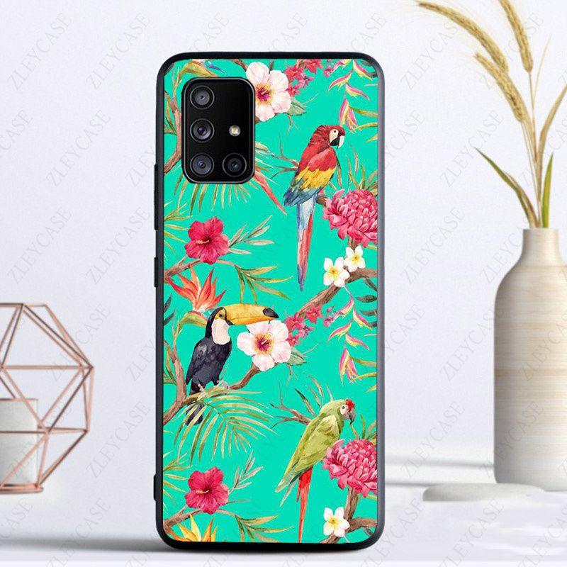 Чехол для телефона с изображением животных тропического леса Тукан для Samsung A13 A53 A11 A12 A32 A22 A52 A10S A41 A42 A33 A20E A30S A40 A51 A71