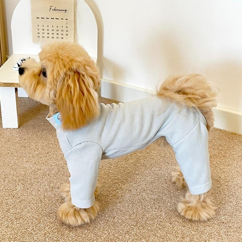 Pet Dog Pajamas Four-Legged Warm Winter Coat Small Medium Dogs Cotton Belly Protection Sleepwear