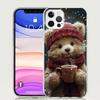 Животное Коричневый Милый Медведь Чехол для Телефона Для iPhone 17 Air 16 15 Plus 11 14 Pro Max 13 Mini 12 7 8 + SE Рисунок Арт Индивидуальная Крышка 17
