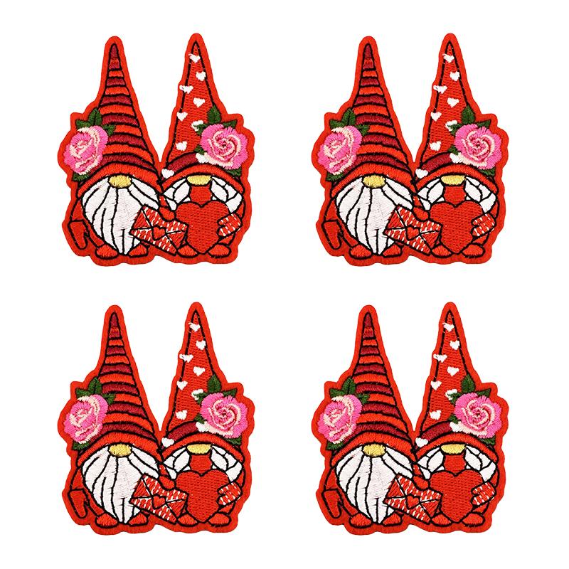 10PCS/lots Valentine's Day Embroidered Patches Pink Love Heart Patch Iron On Patches For Clothing Holiday Decoration Gift DIY