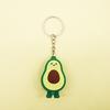 Брелок для ключей с изображением фруктов, авокадо, улыбки, 3D брелки из смолы, ювелирный подарок