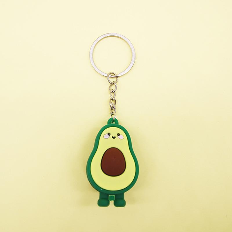 Мода Симуляция Фрукты Авокадо Улыбка Брелок 3D Смола Брелки Ювелирные Изделия Подарок