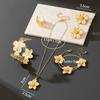 6Pcs Vintage Flower Jewelry Set Zinc Zinc Alloy Women Jewelry Suit Necklace Earrings Bracelet Set  Wedding