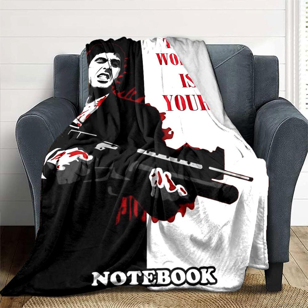 1pc THE WORLD IS YOURS. Soft Flannel All Season Throw for Home, Office, Outdoor UseDurable Comfort Soft Warm Throw for Home