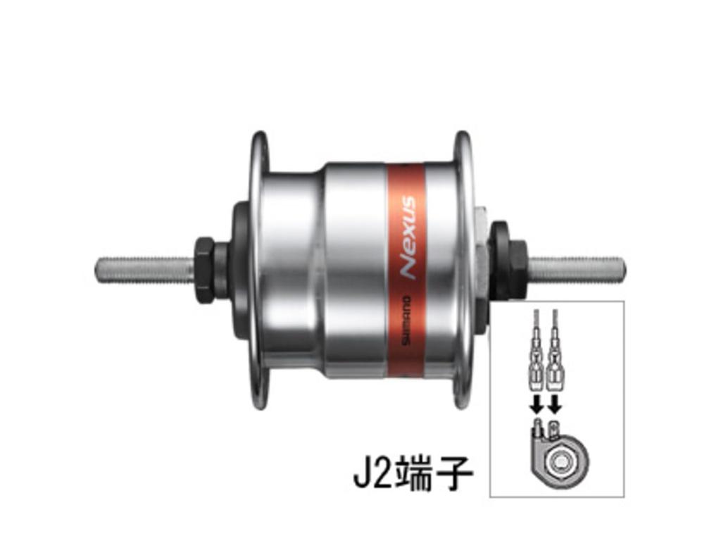 SHIMANO Втулка динамо серебристая 36H гайка тип J2 ADH2N40JDS DH-2N40 6V-2.4W OLD93mm