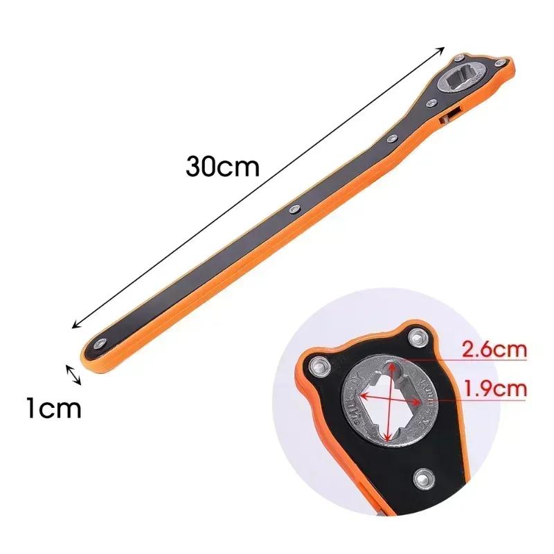 Универсальный автомобильный ключ с храповым механизмом, гаечный ключ для гаражных шин, ключ Phillips, инструмент для ремонта шин, домкрат для легковых автомобилей