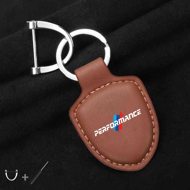 For BMW Performance E46 E90 E60 F20 X1 F10 F30 X3 E70 E39 Accessories Car Shield Leather Keychain Key Ring Pendant Holder Gift gzdf57