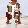 Women's Casual Fashion Christmas Print Lightweight Medium Length Jacket Cardigan