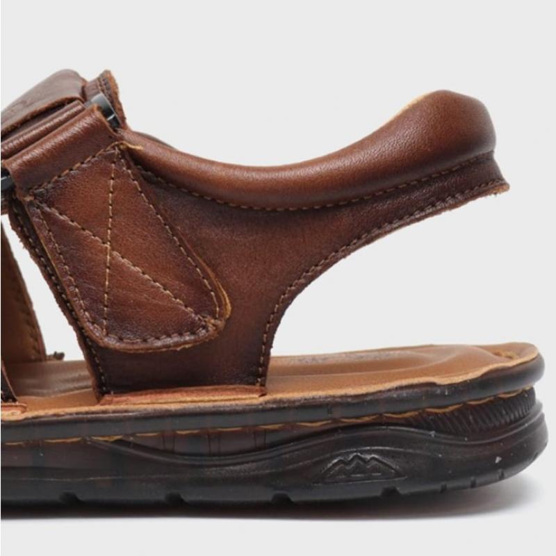 DeSire RoSe Men S Cowhide Summer Velcro SandalS 3cm