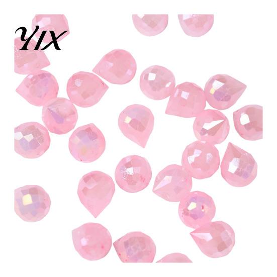 Top Drilled Pendant Beads Faceted Teardrop Glass Beads, Water Drop Loose Spacer Crystal for Jewelry Making Sun Catcher, DIY Necklace Bracelet Earring