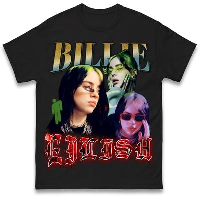 Мужская футболка с принтом Billie Eilish Женские топы Футболки