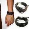 Bracelets & Bangles Leather Men and Women Black and Brown Braided Rope