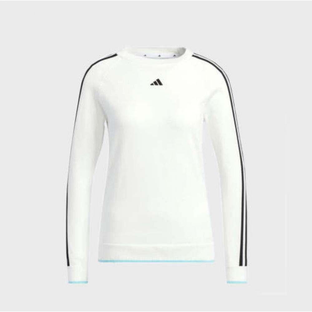 Adidas Golf SS Women S Three Line Crewneck Sweater Hz9219 White