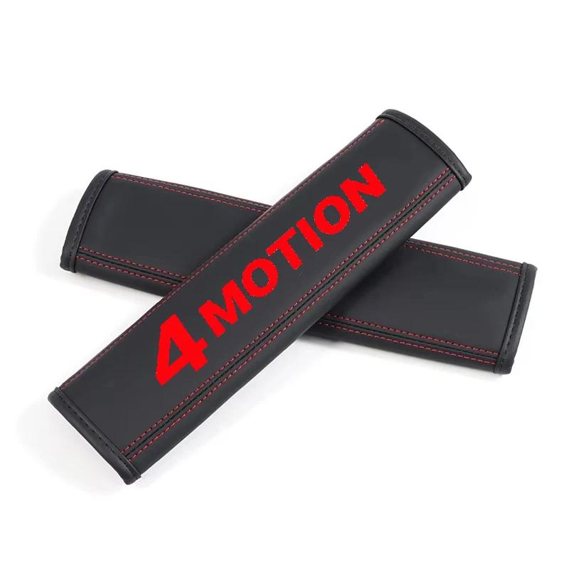 2Pcs for Volkswagen VW R Rline GTI GTD Golf 5 6 7 Amarok Passat Tiguan T Cross Leather Seat Belt Shoulder Cover Protection Pads ze5