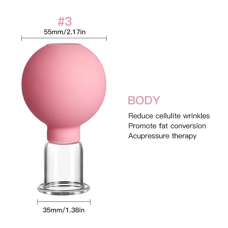 New 1 Pcs Rubber Vacuum Cupping Glasses Massage Body Cups Anti Cellulite Cans Face Massage Vacuum Jar Medical Chineses Therapy Cupping