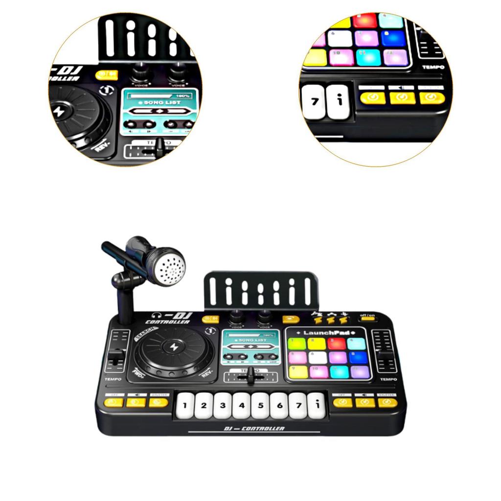Kids DJ Mixer Toy Party Table Instrument with Lights and Effect Controller for
