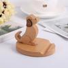 Creative Lazy Wood Mobile Phone Holder Cartoon Puppy Solid Wood Mobile Phone Holder Desktop Universal Mobile Phone Holder