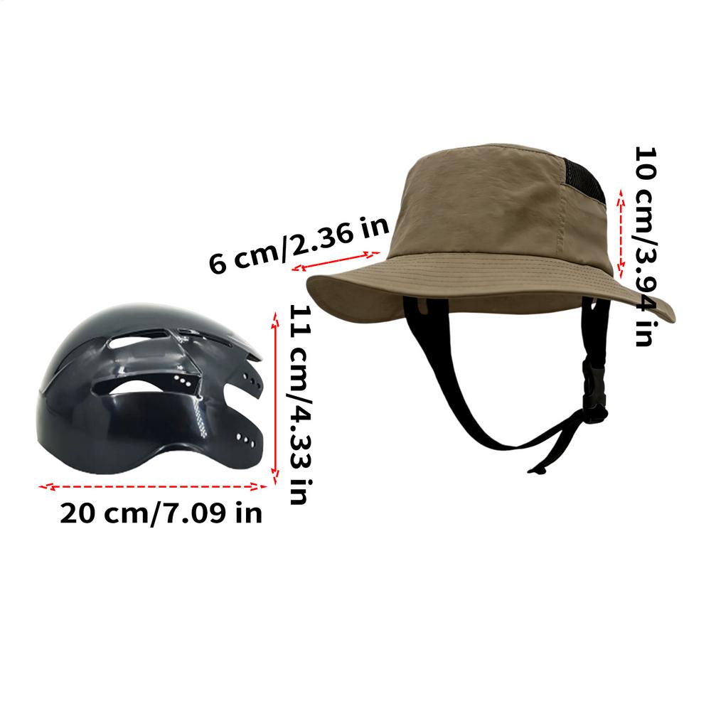 Helmet Hat Breathable Adjustable Wide Brim Head Protection Detachable Cycling Fishing Hat For Adults Bicycle Surfing