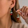 Bell Xmas Drop Dangle Stud Rhinestone Christmas Jewelry Sweet Christmas Earrings  Christmas