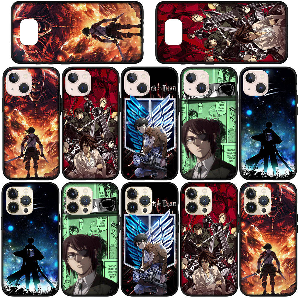 Чехол для телефона Samsung Galaxy S25 S24 S23 iPhone 16 15 Xiaomi Redmi Note 14 13 12 16E X Pro Max OPPO Moto Eren Jaeger Anime Levi Attack On Titan Cover