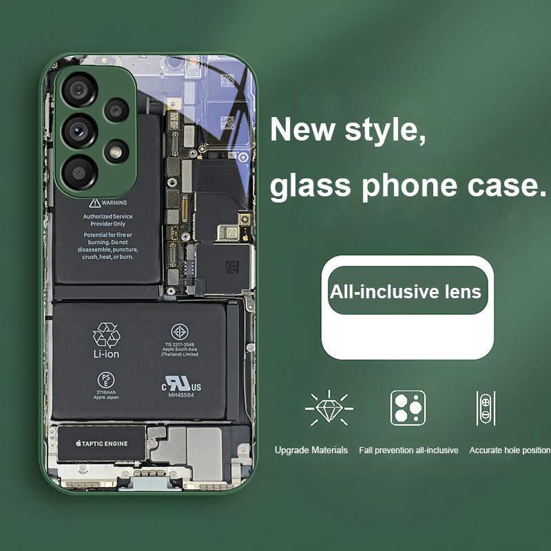Креативная печатная плата для Samsung Galaxy S24 Plus S20 21 FE S23 Ultra S8 9 A70 72 73 50 51 52 53 Чехол для телефона из закаленного стекла