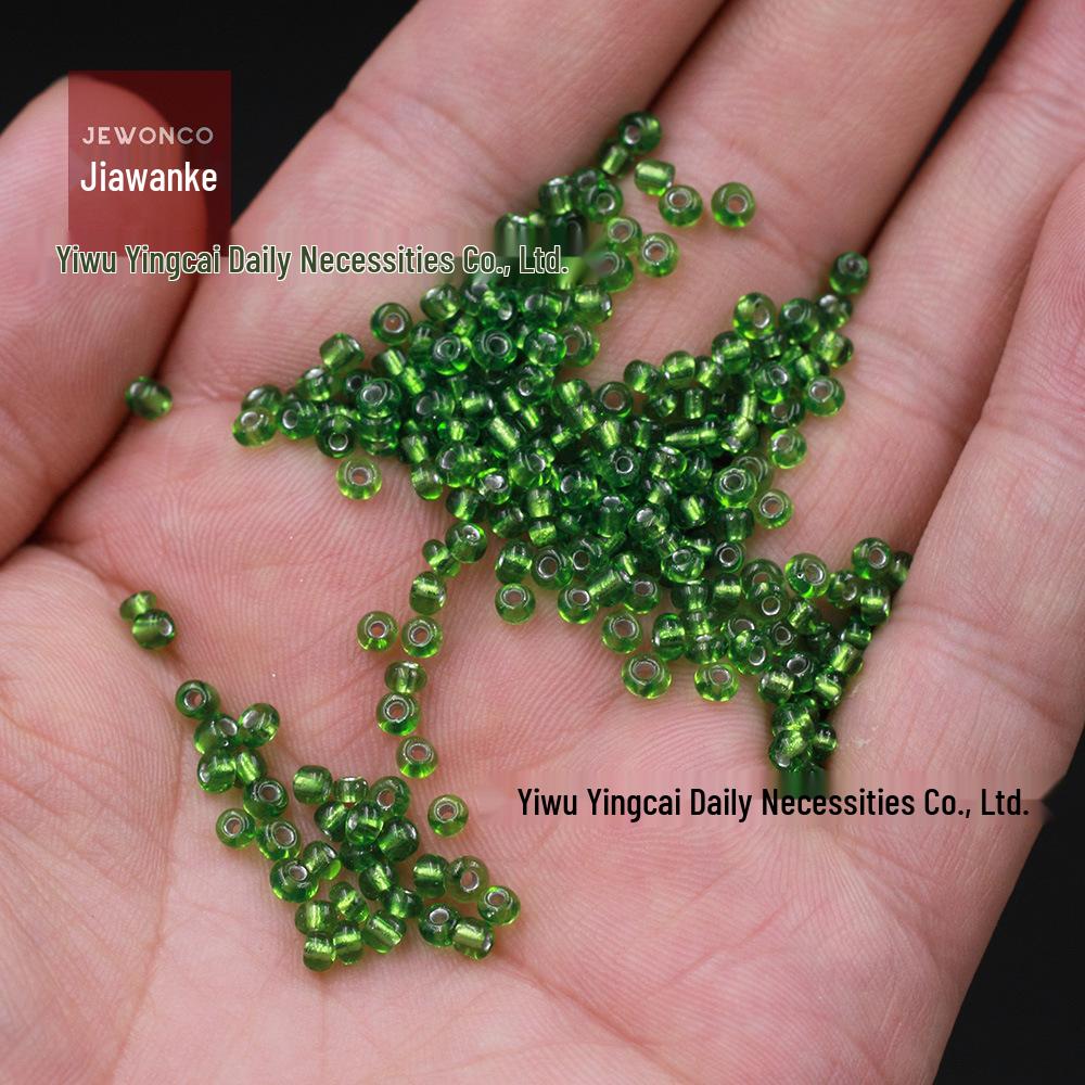 Silver-Filled Glass Rice Beads for DIY Earrings and Bracelets - 2/3/4mm