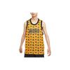 Cheetah Print Letter And Number Full Print Crew Neck Tank Top Men Tops Yellow DR3030-766