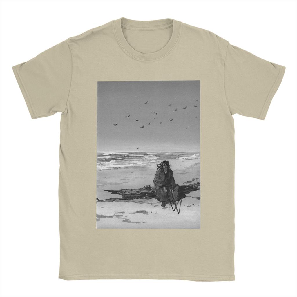 Vagabond Miyamoto Musashi Manga TShirts for Men Amazing Pure Cotton Tees Round Neck Short Sleeve T Shirt Gift Idea Clothing