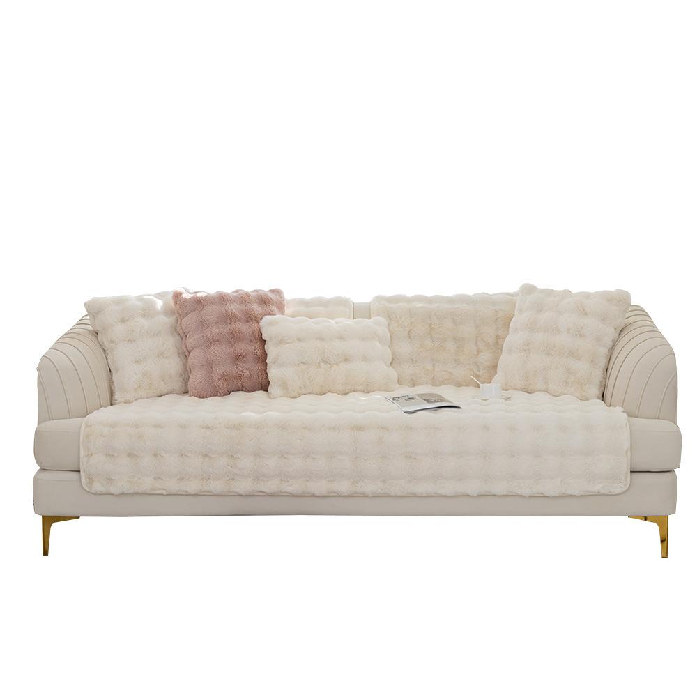 Чехлы для диванов с плюшевой подкладкой «Кролик», зимнее теплое универсальное полотенце для дивана, нескользящий коврик для дивана, толстый чехол для дивана, полотенце, чехол для гостиной