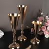 Golden Silver Metal Vases European Style Centerpiece Vases Candle Holder  Home Wedding Decor