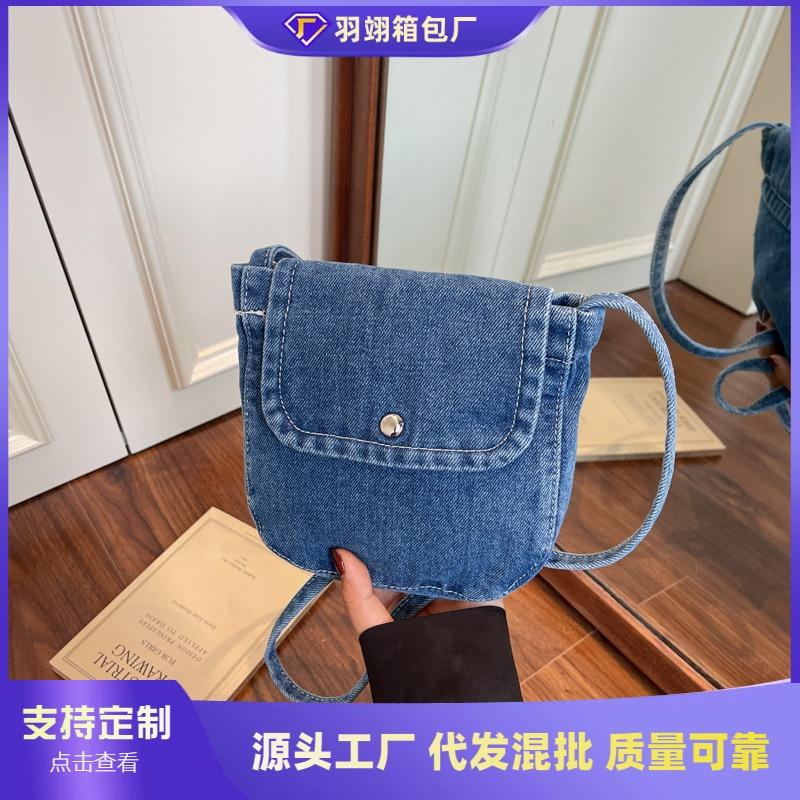 Нишевый дизайн кроссбоди джинсовая маленькая сумка женская ретро простая повседневная сумка для мобильного телефона на плечо на каждый день