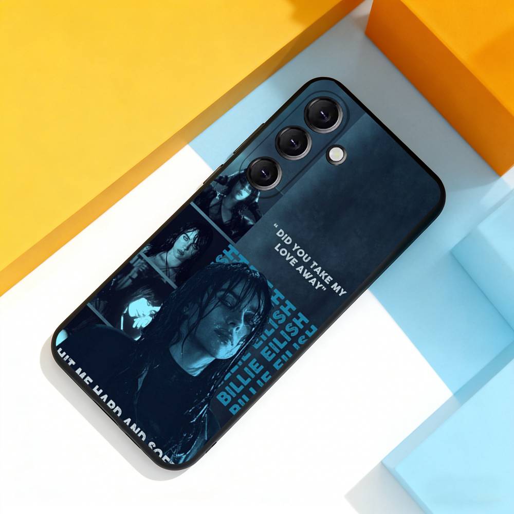 B-Billie-lovely E-Eilish Чехол для телефона Samsung Galaxy A 22,71,53,52,51,72,73,5G,Note,J7,8,9 Мягкий Черный Чехол
