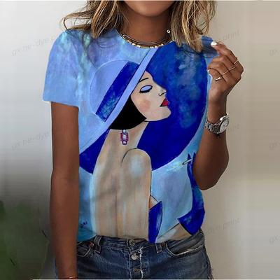 Простое искусство принт лица повседневная одежда кэжуал Т обычная рубашка уличная одежда лето новая мода женская футболка топ