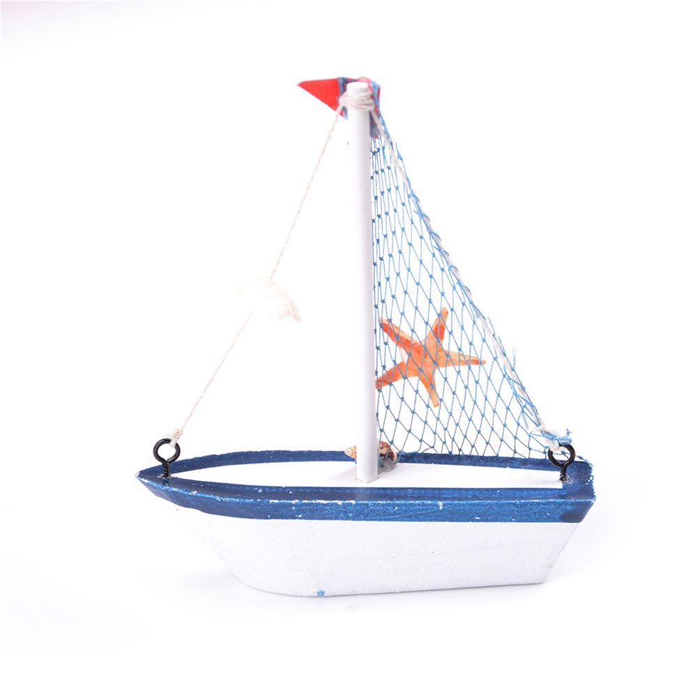 Стиль Подарки на День Рождения Судно Поделки Деревянные Украшения Корабля Морская Фигурка Модель Парусной Лодки