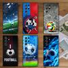 Мягкий чехол для телефона с дизайном футбольного мяча для Samsung Galaxy S26 S25 Edge S24 Ultra S23 Plus S22 S21 FE S20 Черная задняя крышка S